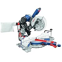 BOSCH CM10GD Compact Miter Saw - 15 Amp Corded 10 In. Dual-Bevel Sliding Glide Miter Saw with 60-Tooth Carbide Saw Blade, Blue