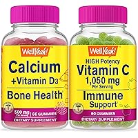 Calcium + Vitamin D3 + Vitamin C, Gummies Bundle - Great Tasting, Vitamin Supplement, Gluten Free, GMO Free, Chewable Gummy