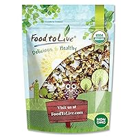 Food to Live Organic Variety Trail Mix, 4 Pounds — Raw and Non-GMO Snack Mix Contains Goji Berries, Coconut Chips, Mulberries, Cashews, Walnuts, Pumpkin Seeds. Vegan Superfood, Kosher, No Added Sugar