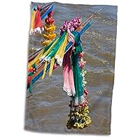 3D Rose Thailand-Bangkok-Good Luck Blessings-Long-Tail Boats-As36 Bth0015-Brenda Tharp Hand/Sports Towel, 15 x 22, White