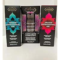 Ultimate Performance Kit - Lubricant and Arousal Gels -Love Liquid, Unscented, Water-Based, Men, Women, Couples, Latex-Condom-Safe, Non-staining, Toy-Safe