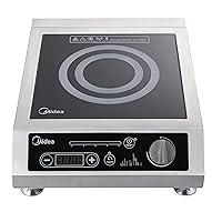 Midea Equipment MIC1800F Midea Induction Cooktop, Stainless Steel