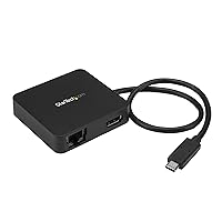 StarTech.com USB C Multiport Adapter - Portable USB-C Mini Dock 4K HDMI Video - Gigabit Ethernet, USB 3.0 Hub (1x USB-A 1x USB-C) - USB Type-C Multiport Adapter - Thunderbolt 3 Compatible (DKT30CHD)
