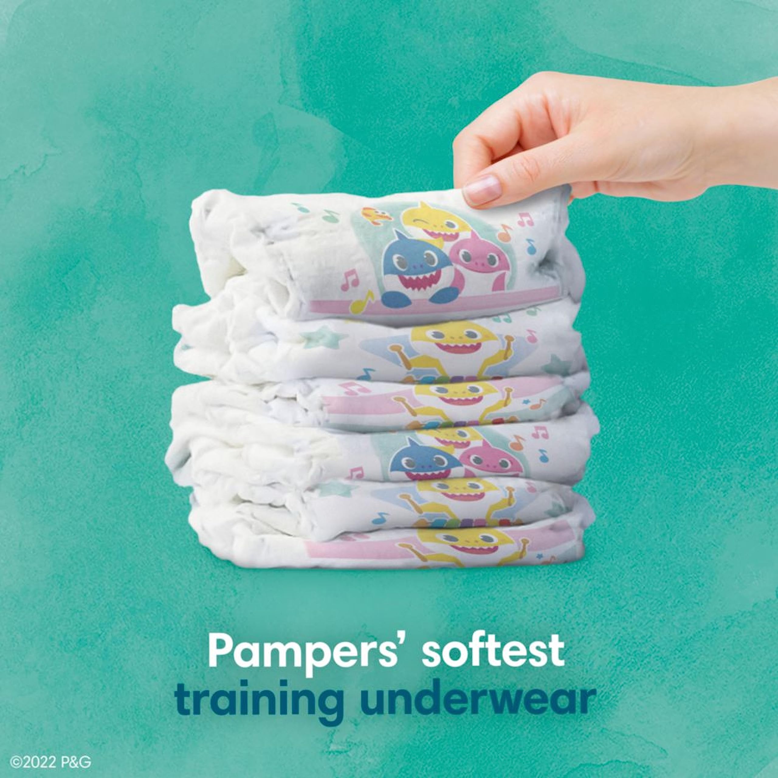 Pampers Pure Protection Training Underwear, Baby Shark, 3T-4T, 58 Count