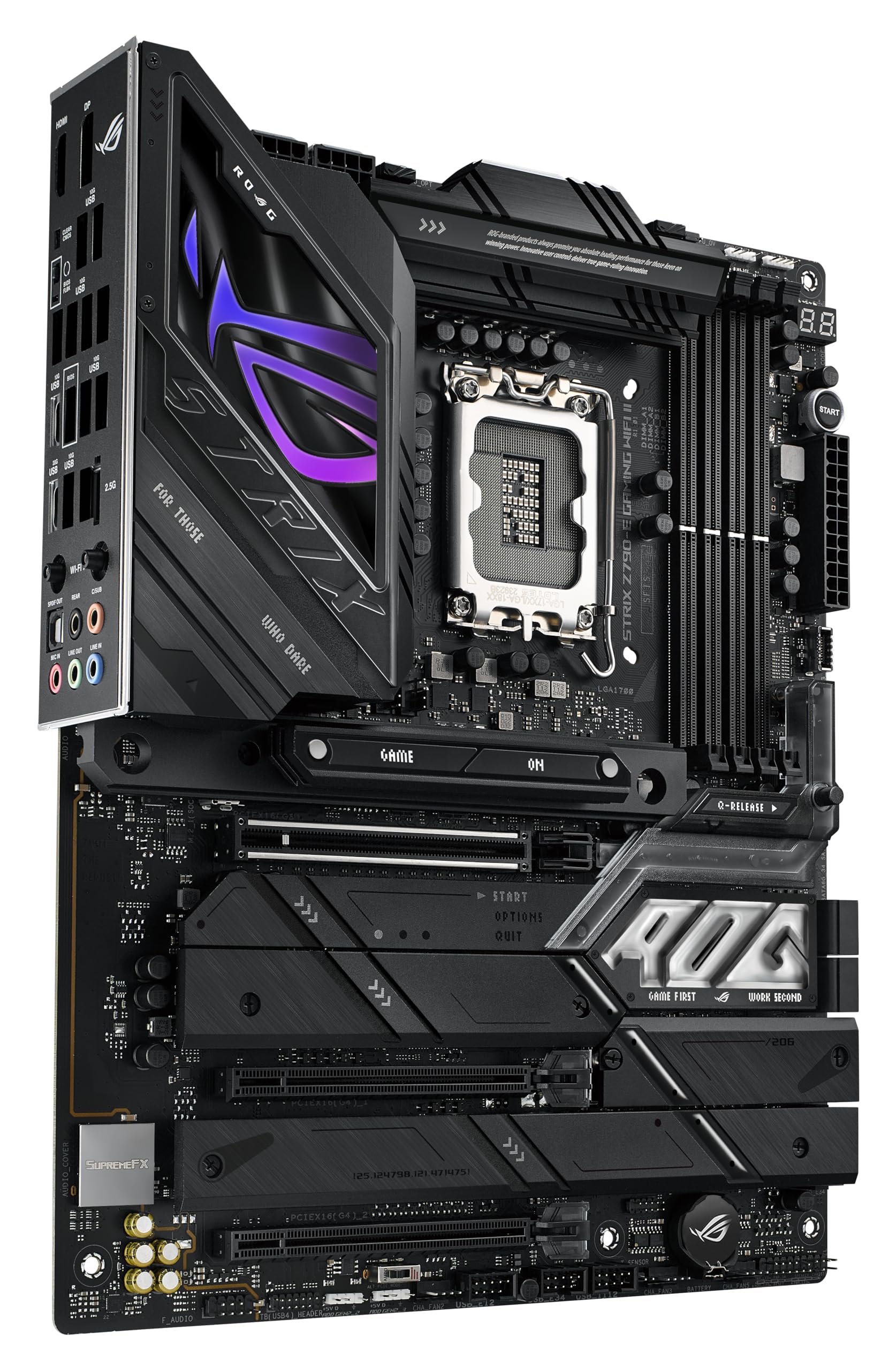 ASUS ROG Strix Z790-E Gaming WiFi II LGA 1700(Intel 14th & 13th & 12th Gen)ATX gaming motherboard(DDR5,PCIe 5.0,2.5 Gb LAN,5XM.2 slots,PCIe 5.0 x16,WiFi 7,front-panel connector with PD 3.0 up to 30W)
