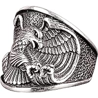 Men's Ring, Sterling Silver Ring, Eagle Ring, Animal Silver Rings, Silver Jewelry