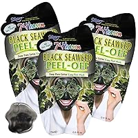 Seaweed Easy Peel-Off Face Mask, with Seaweed, Detox Face Pores, For All Skin Types, 3-Pack of 0.3 Fl Oz each, 3 Sachets