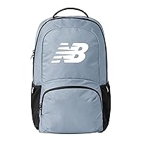New Balance Laptop Backpack, Team Travel Sports Gym Bag for Men and Women, Grey, 18 Inch