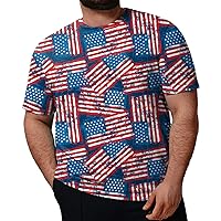 Mens Graphic T Shirt Short Sleeve 1776 American Flag Shirts USA Flag Patriotic T-Shirts 4th of July Shirts Workout Shirt