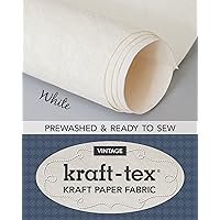 kraft-tex Roll White Prewashed & Ready to Sew: Kraft Paper Fabric, 18.5” x 28.5