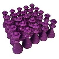 WE Games Purple Chess Queen Erasers - Chess Club Prizes & Party Favors - 25 Pack