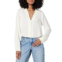 The Drop Women's Harlow Silky Cropped Blouse