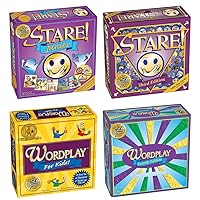 Stare Junior + Stare Family + Wordplay for Kids + Wordplay Family = Fab Four Board Games for Kids and Parents Bundle