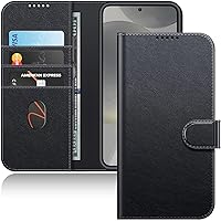 JETech Wallet Case for Samsung Galaxy S24+ / S24 Plus 5G, Shockproof PU Leather Magnetic Flip Cover with Card Holder, Stand Feature and Full Camera Protection (Black)
