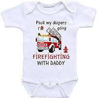 Firefighter Infant Clothes Fireman Baby Outfit Bodysuit