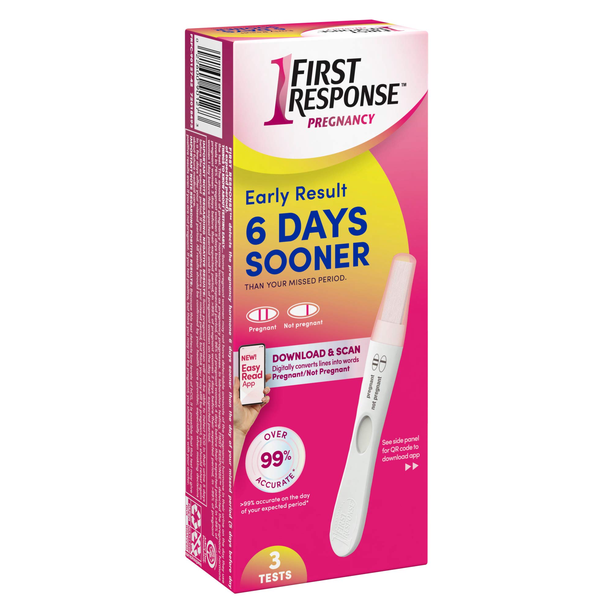 First Response Early Result Pregnancy Test, 3 Count (Packaging & Test Design May Vary) (Pack of 5)