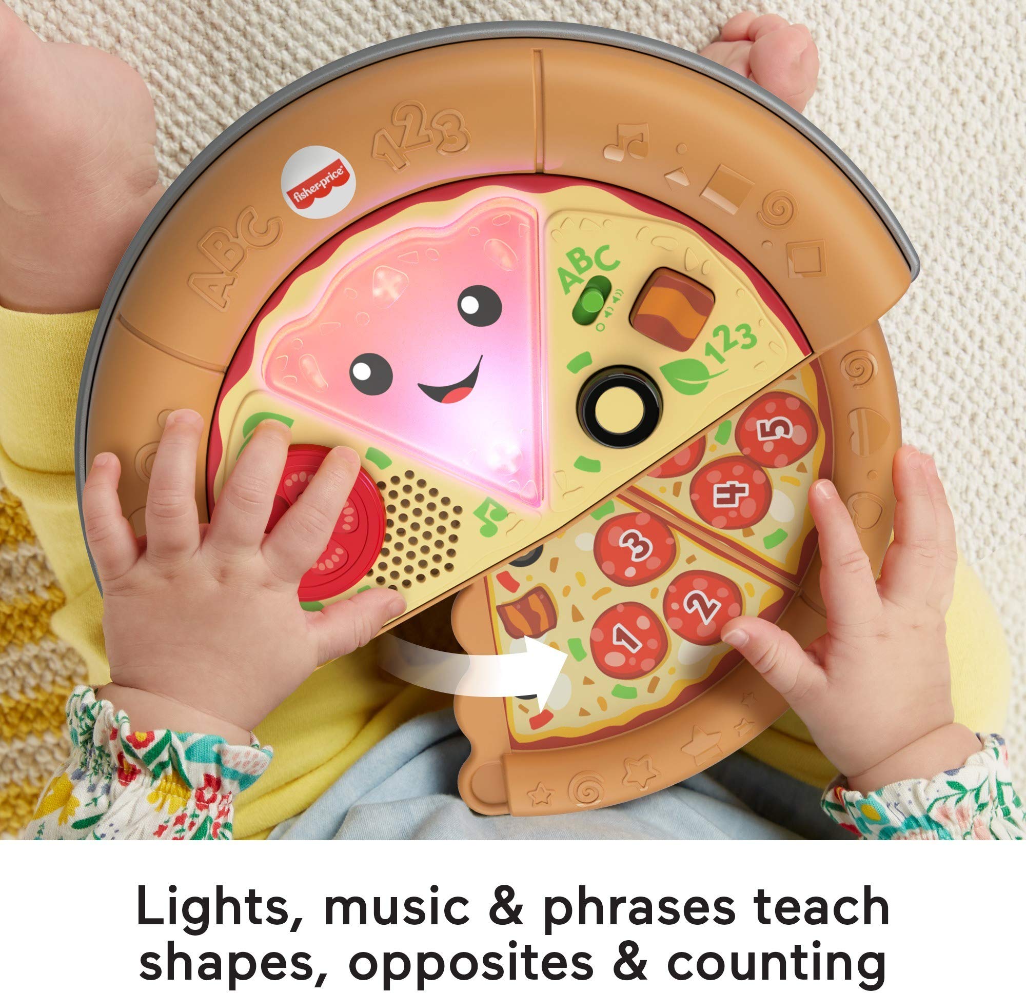 Fisher-Price Laugh & Learn Baby Toys Game and Pizza Party Gift Set with Pretend Video Game Controller and Pizza Electronic Learning Toy