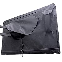 Outdoor TV Cover 52 - 55 inch - WITH ZIPPER, Weatherproof, Waterproof 360 degrees protection, Soft Non Scratch Interior - Black