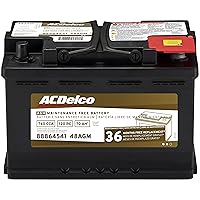 ACDelco silver, calcium Gold 48AGM 36 Month Warranty AGM BCI Group 48 Battery For Truck , Black