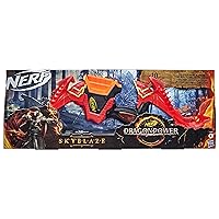 Nerf DragonPower Skyblaze Dart Bow, Inspired by Dungeons and Dragons, Dragon Bow Action, 10 Nerf Darts, 5-Dart Storage