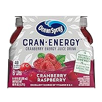 Ocean Spray, Cran-Energy Cranberry Raspberry Energy Juice Drink, 10 Fl Oz Bottles, 6 Ct