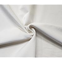 Quality Ivory 100% Cotton Velvet Velour Fabric for Upholstery/Drapery/Crafts/Costumes Heavy 16 oz Weight Thick Curtain Material Sold by The Yard at 57 inch Wide