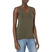 Daily Ritual Women's Jersey Standard-Fit V-Neck Scoopback Tank Top, Multipacks