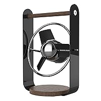 Sharper Image SBV1-SI USB Fan with Soft Blades, 2 Speeds, Touch Control, Quiet Operation, 5V Wall Adapter, 6 ft. Cable, Personal, Black