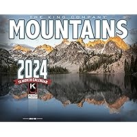2024 Mountain Scenic Wall Calendar 16-Month X-Large Size 14x22, Best Mountain Landscape Calendar by The KING Company-Monster Calendars
