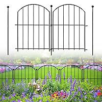 Decorative Garden Fence 21in x26ft, 26 Pack Rustproof Metal No Dig Fence Animal Barrier for Dog, Arched Flower Bed Edging Ornamental Wire Border Panel Fencing for Yard Patio Outdoor Decor