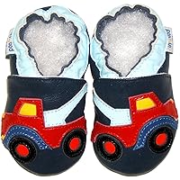 Leather Baby Soft Sole Shoes Boy Girl Infant Children Kid Toddler Crib First Walk Gift Truck Navy (12-18month, Navy)