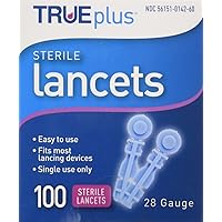 Sterile Lancets, 28 Gauge, 100 Count