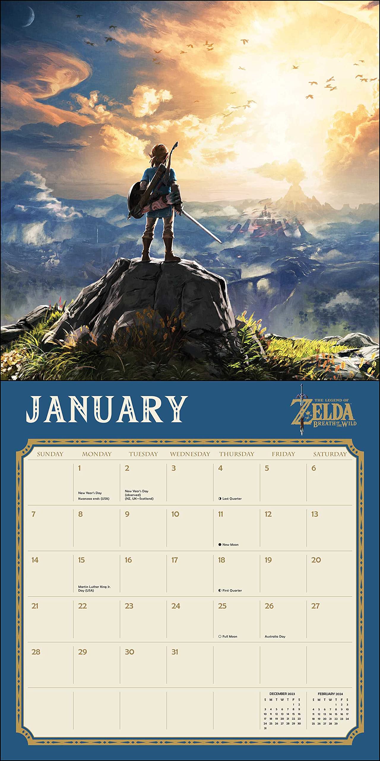 Legend of Zelda 2024 Wall Calendar