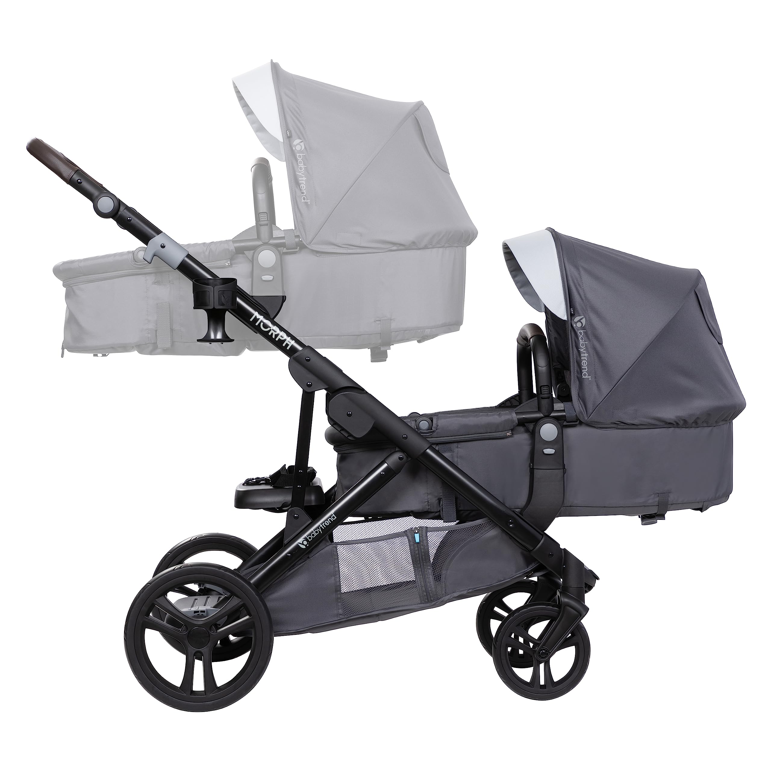 Baby Trend Second Seat for Morph Single to Double Stroller, Dash Grey