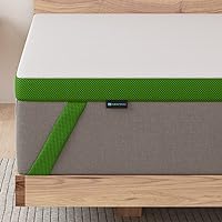 2 Inch Full Mattress Topper, Soft and Firm Double Sided Use, Pressure-Relieving and Protect The Spine, Cooling Soft Green Tea Memory Foam and Firm Bamboo Charcoal Foam