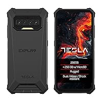 TESLA EXPLR 9 256GB Smartphone | Rugged Phone | Android Cell Phone |DualSIM & MicroSD Expandable | 8300mAh Battery | Shock + Water + Dust Resistant | 6.78’’ Screen | Cameras 64MP-16MP | 3.5 Jack