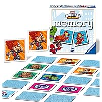 Ravensburger Marvel Avengers Super Hero Adventures Mini Memory Game - Matching Picture Snap Pairs Game for Kids Age 3 Years and Up
