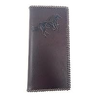 Premium Genuine Leather Cowboy Print Horse Wallet in 3 Colors (Coffee)
