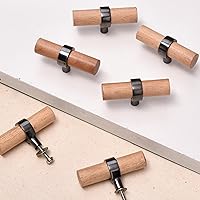 Indian Shelf Adjustable 6 Pieces Wooden Cabinet Knobs- Wooden Pulls- T bar Drawer Pulls- T Bar Knobs- T Bar Pulls- Drawer Knobs-Dresser Drawer Knobs- Wooden Drawer Pulls- Wooden Knobs