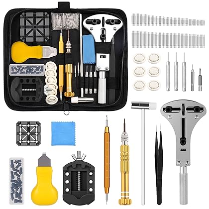 Vastar Watch Repair Kit, Watch Battery Replacement Tool Kit, Watch Link Removal Tool Kit, Watch Band Link Pin Tool Set with Carrying Case
