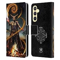 Head Case Designs Officially Licensed Anne Stokes Fire Male Elementals Leather Book Wallet Case Cover Compatible with Samsung Galaxy S23 FE 5G