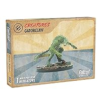 Modiphius Entertainment: Fallout: Wasteland Warfare - Creatures: Gatorclaw - 1 Figure, 32mm Unpainted Resin Miniature & Scenic Base, Tabletop RPG Game