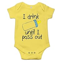 I Drink Until I Pass Out Best Baby Shower Humor Onesie Gift Funny Message Bodysuit