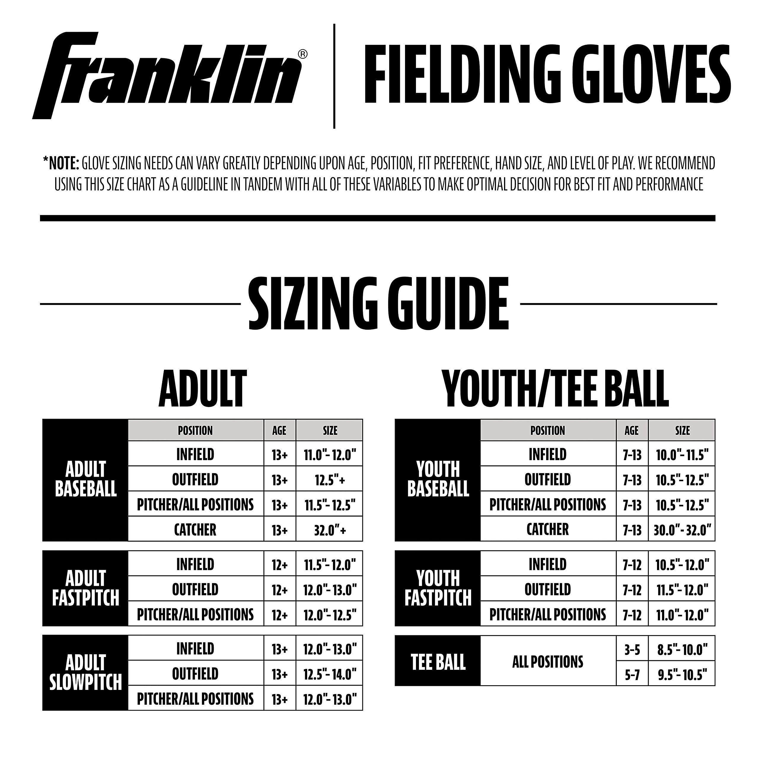 Franklin Sports Kids Baseball Gloves - RTP Youth Teeball Glove + Ball Set - Boys + Girls Teeball Mitt Set - Kids + Toddlers - 9.5