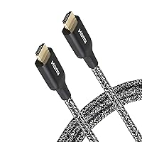 PHILIPS Premium Certified HDMI Cable, 10 ft. 1080p 120Hz 4K 60Hz, 18Gbps Ethernet HDMI 2.0, Gold Connectors, Braided Cable, for TV, Monitor, Laptop, PS4, PS5, Xbox One X S, SWV6320P/27