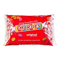 Smarties Candy Rolls Original Flavor Bulk Gluten Free & Vegan Delight | Classic Sweetness from Family Owned Since 1949 | Peanut Free, Dairy Free & Allergen Free | Perfect Yummy Treat - 5 Pound Bag