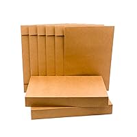 Hallmark Shirt Size Gift Boxes (Pack of 5; Kraft Brown) for Birthdays, Christmas, Holidays, Father's Day and More