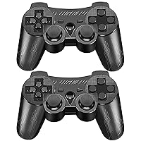 Siomeoar Ps3 Controller 2 Pack Ps3 Controller Wireless with Double Shock 6-Axis Motion Control for Ps3 Remote Joystick with Charging Cable