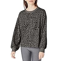 Danskin Women's Cozy Leopard Sweatshirt