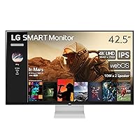 Smart Monitor (43SQ700S) -43-Inch 4K UHD(3840x2160) IPS Display, webOS Smart Monitor, ThinQ Home, Magic Remote, USB Type-C™, 2x10W Stereo Speakers, AirPlay 2, Screen Share, Bluetooth,White